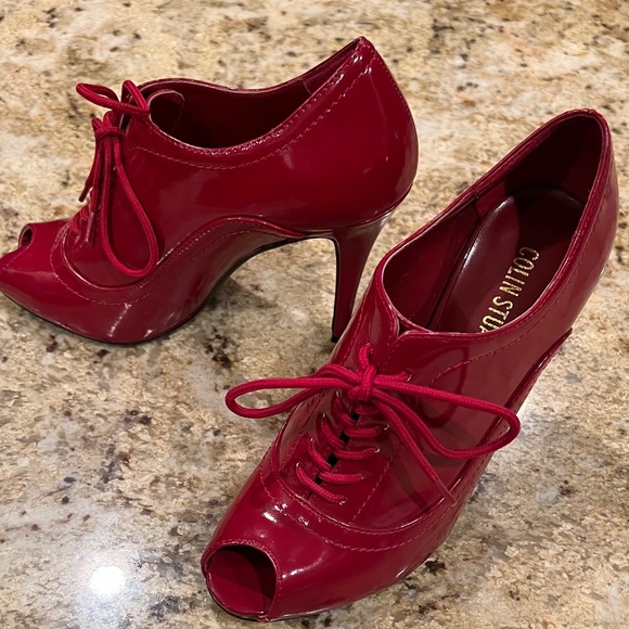 Colin Stuart Stiletto 4" heels-worn once in home-size 9 peep toe style plus! - Picture 5 of 11